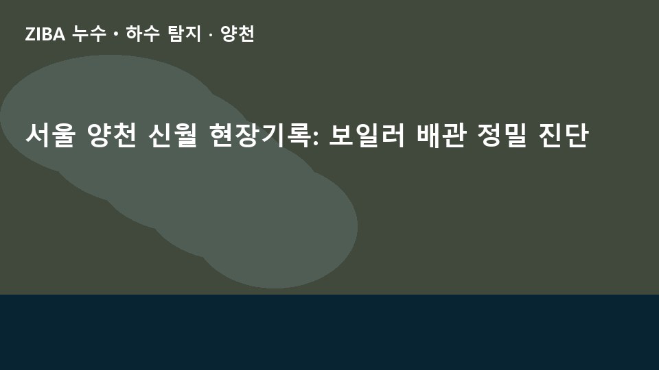 서울 양천 신월 현장기록: 보일러 배관 정밀 진단