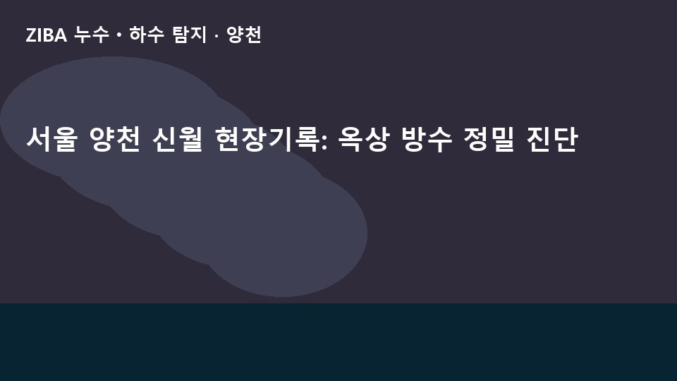 서울 양천 신월 현장기록: 옥상 방수 정밀 진단