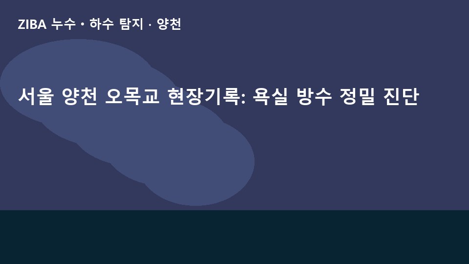 서울 양천 오목교 현장기록: 욕실 방수 정밀 진단